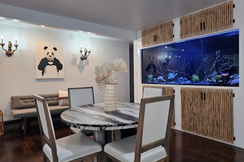 Custom aquarium with freshwater setup